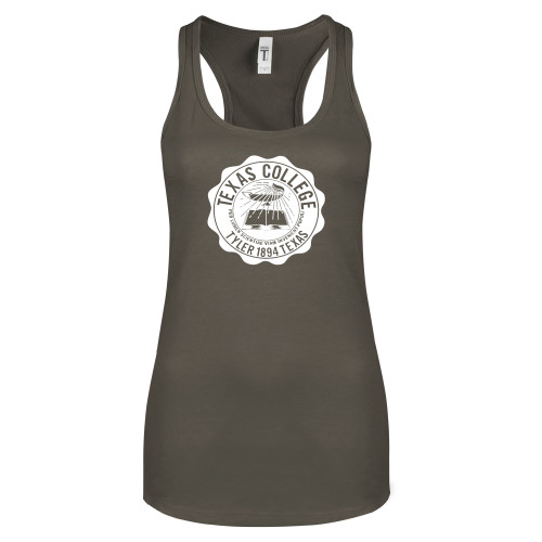  Next Level Womens Charcoal Racerback Tank - Seal