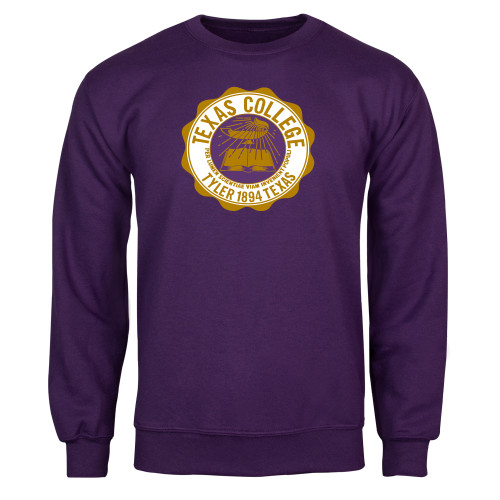  Purple Fleece Crew - Seal