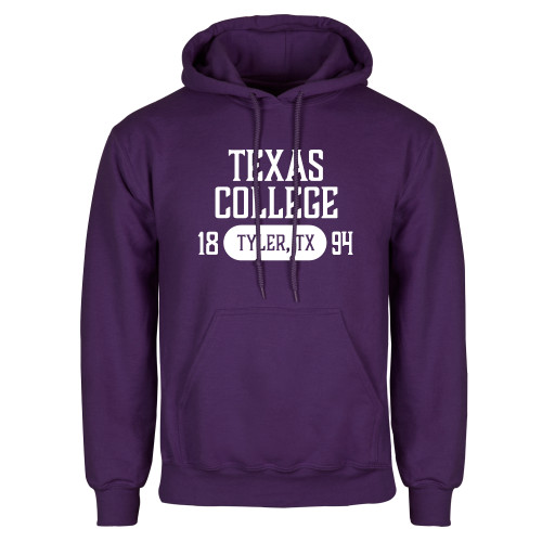  Purple Fleece Hoodie - Texas College Established Date