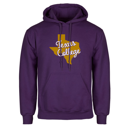  Purple Fleece Hoodie - Texas College Script