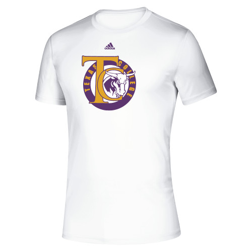  Adidas White Pregame Performance Tee - Athletic Mark Adidas