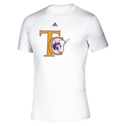  Adidas White Pregame Performance Tee - TC Adidas
