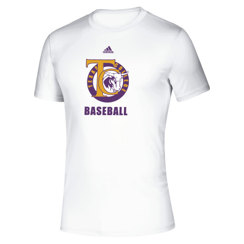  Adidas White Pregame Performance Tee - TC Baseball Adidas