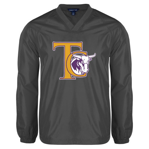  Charcoal V Neck Raglan Windshirt - TC