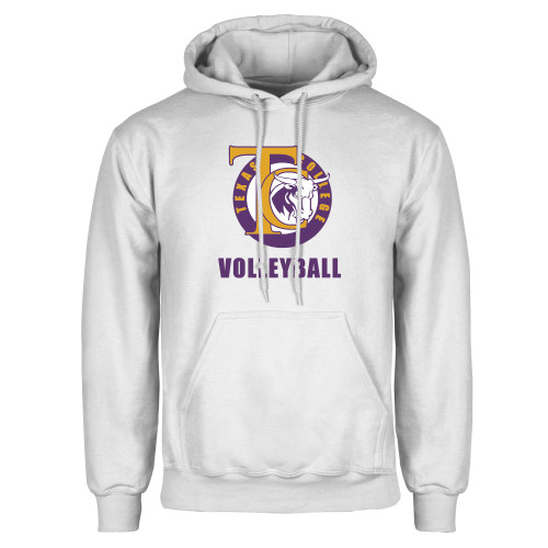  White Fleece Hoodie - TC Volleyball