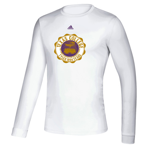  Adidas White Creator Performance Long Sleeve Tee - Seal Adidas