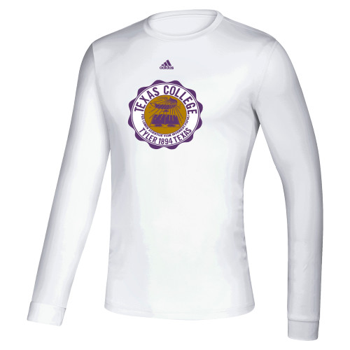  Adidas White Creator Performance Long Sleeve Tee - Seal Adidas