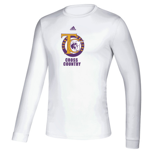  Adidas White Creator Performance Long Sleeve Tee - TC Cross Country Adidas