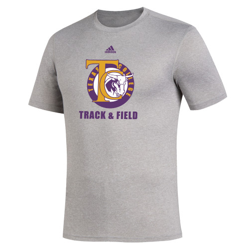  Adidas Medium Grey Heather Creator Performance Tee - TC Track and Field Adidas