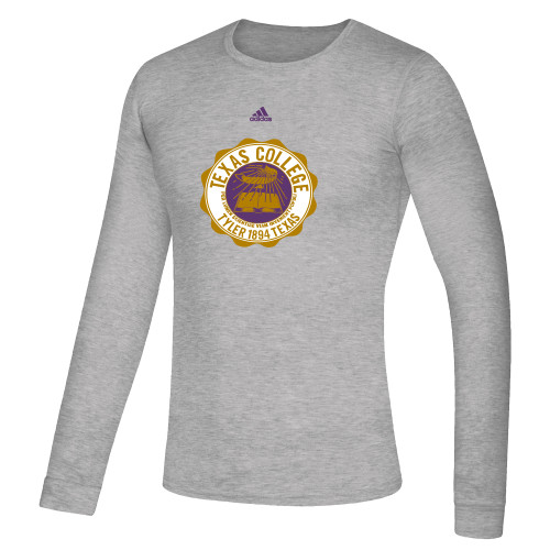  Adidas Medium Grey Heather Creator Performance Long Sleeve Tee - Seal Adidas
