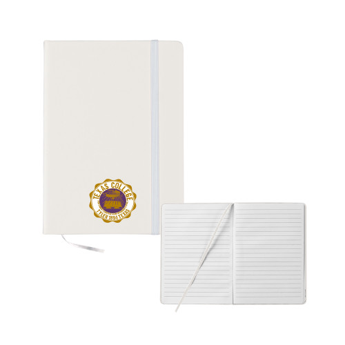  5x7 White Hard Cover Journal - Seal