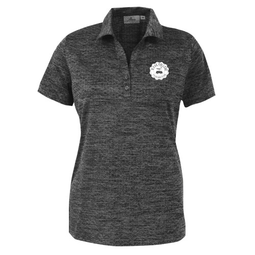  Womens Charcoal Honeycomb Jacquard Polo - Seal