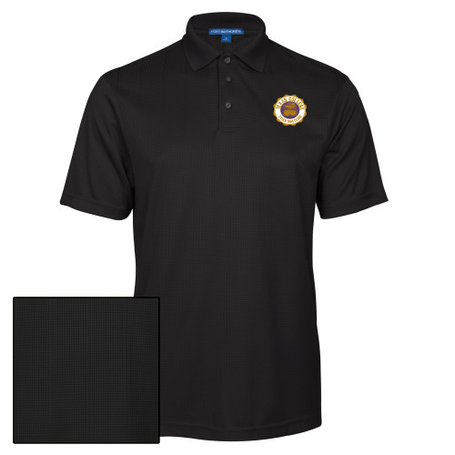  Black Performance Fine Jacquard Polo - Seal