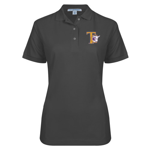  Womens Silk Touch Charcoal Pique Polo - TC