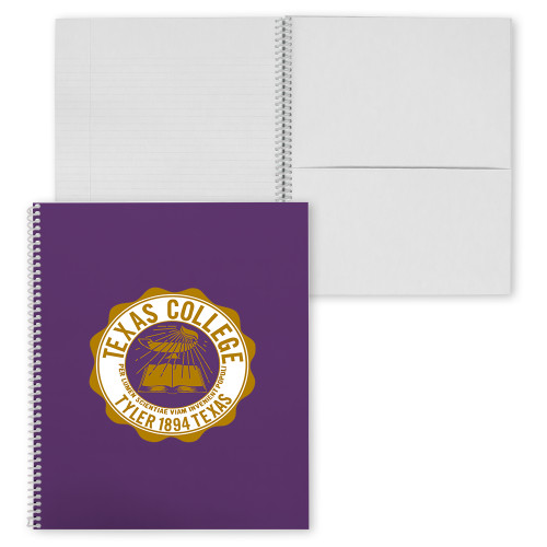  College Spiral Notebook w/Clear Coil - Seal