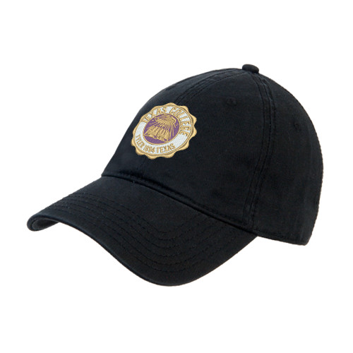  Black Unstructured Adjustable Low Profile Hat - Seal