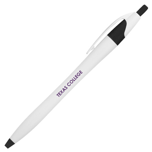  Dart White/Black Pen w/Blue Ink - Flat Wordmark