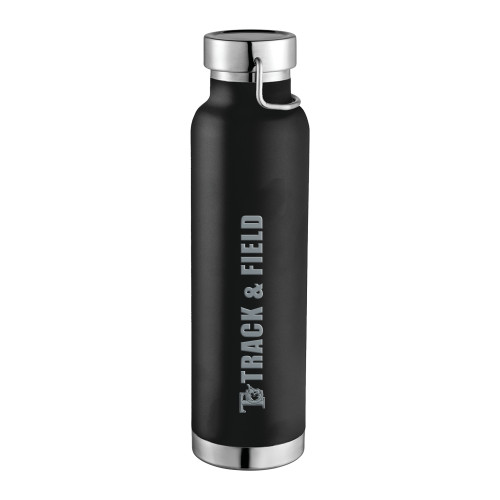  Thor Copper Vacuum Insulated Black Bottle 22oz - TC Track and Field Engraved