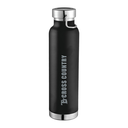  Thor Copper Vacuum Insulated Black Bottle 22oz - TC Cross Country Engraved