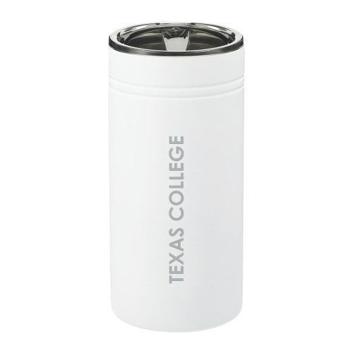  Sherpa Vacuum White Tumbler & Insulator 12oz - Flat Wordmark Engraved