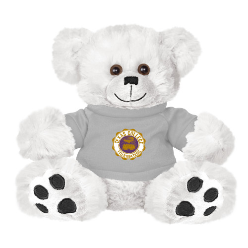  Plush Big Paw 8 1/2 inch White Bear w/Grey Shirt - Seal