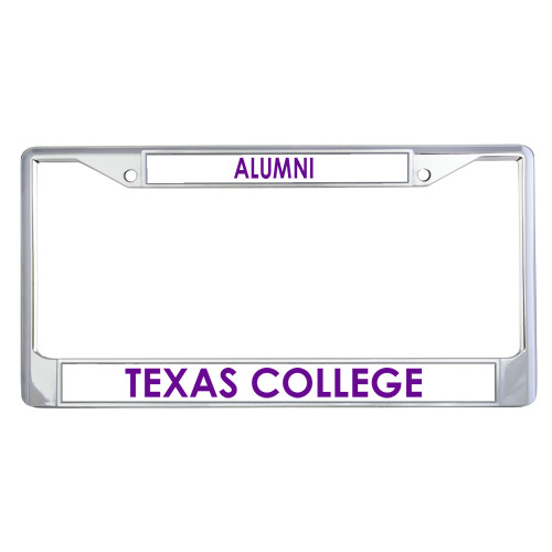  Alumni Metal License Plate Frame in Chrome - Flat Wordmark