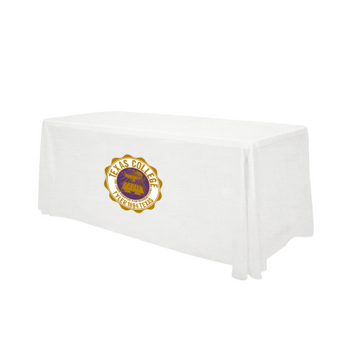  White 6 foot Table Throw - Seal