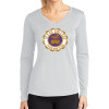 Thumbnail image for  Womens White Performance Long Sleeve V Neck Shirt