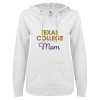Thumbnail image for  ENZA Womens White V Notch Raw Edge Fleece Hoodie