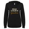 Thumbnail image for  ENZA Womens Black V Notch Raw Edge Fleece Hoodie