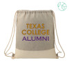 Thumbnail image for  Split Recycled Cotton Grey/Natural Drawstring Bag