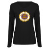 Thumbnail image for  Womens Black Long Sleeve V Neck Tee 