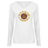 Thumbnail image for  Womens White Long Sleeve V Neck Tee