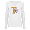 Thumbnail image for  Womens White Long Sleeve V Neck Tee