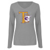 Thumbnail image for  Womens Grey Long Sleeve V Neck Tee 