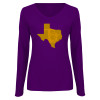 Thumbnail image for  Womens Purple Long Sleeve V Neck Tee 
