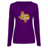 Thumbnail image for  Womens Purple Long Sleeve V Neck Tee 