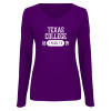 Thumbnail image for  Womens Purple Long Sleeve V Neck Tee 