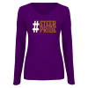 Thumbnail image for  Womens Purple Long Sleeve V Neck Tee 