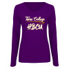 Thumbnail image for  Womens Purple Long Sleeve V Neck Tee 