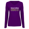 Thumbnail image for  Womens Purple Long Sleeve V Neck Tee 
