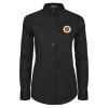 Thumbnail image for  Womens Black Twill Button Down Long Sleeve 