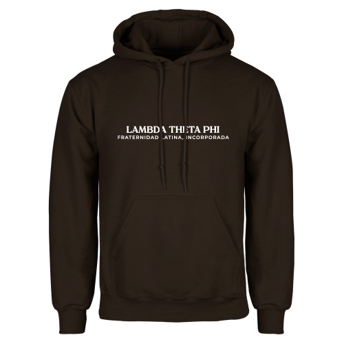 Brown Fleece Hoodie-Fraternity Name Spanish