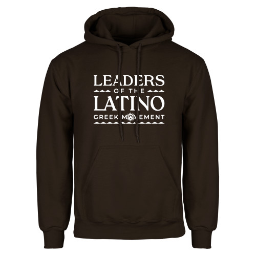 Brown Fleece Hoodie-Slogan