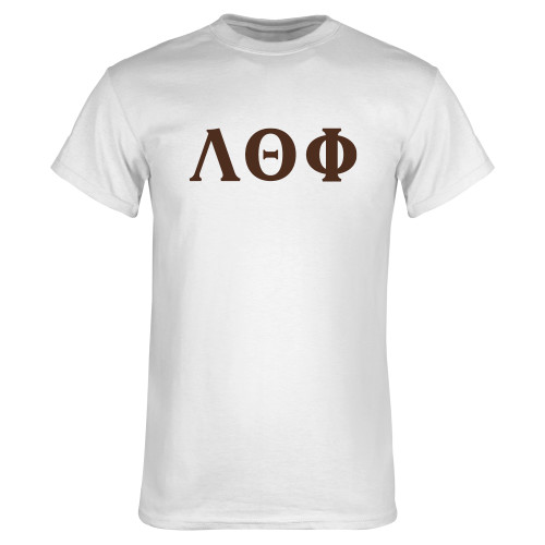 White T Shirt-Greek Letters