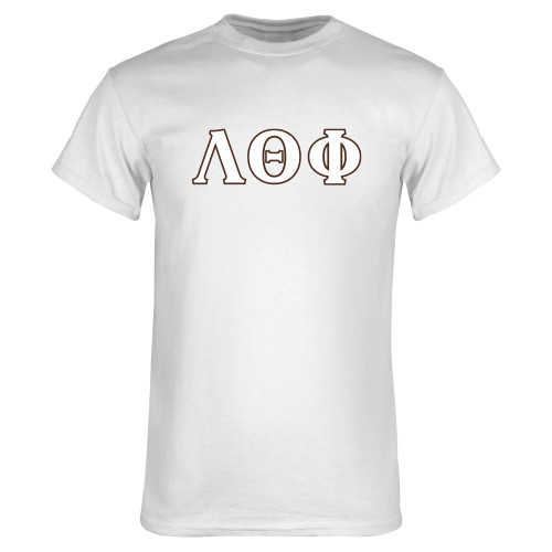 White T Shirt-Greek Letters