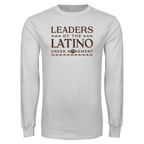 White Long Sleeve T Shirt-Slogan