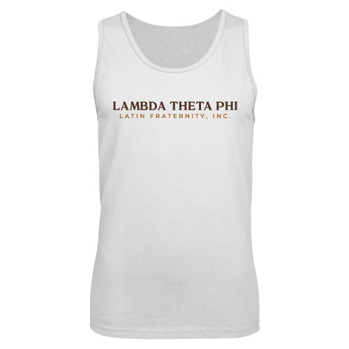 White Tank Top-Fraternity Name English