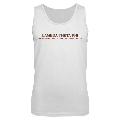 White Tank Top-Fraternity Name Spanish