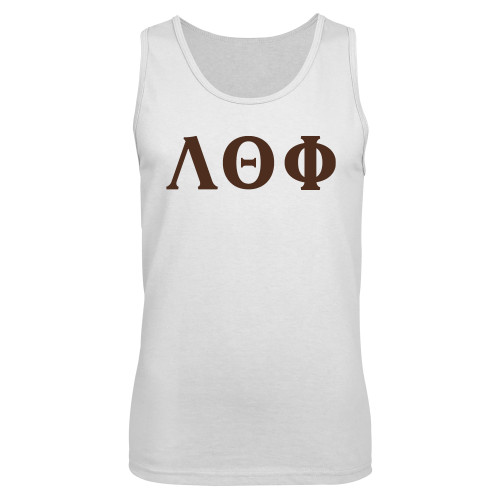 White Tank Top-Greek Letters